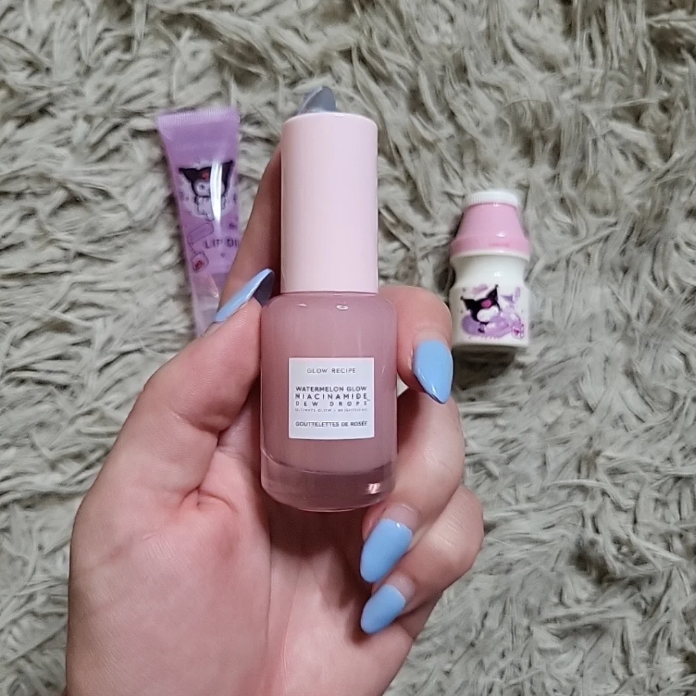 Beauty Bundle Glow Recipe Niacinamide Dew Drops Kuromi Lip Oil Lip Stain Face ✨️